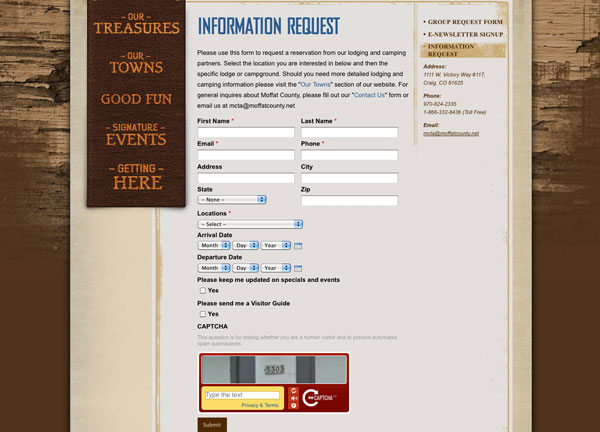 Reservations Page